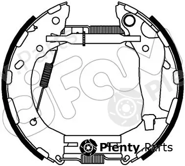 Cifam 151-353 — Brake Shoe Set Kit premounted
