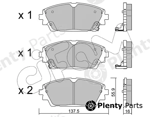 Cifam 822-1237-0 — Brake Pad Set, disc brake