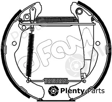 Cifam 151-504 — Brake Shoe Set Kit premounted