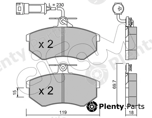 Cifam 822-148-4 — Brake Pad Set, disc brake