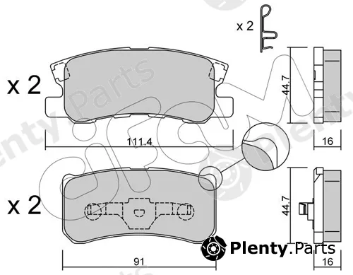 Cifam 822-400-1 — Brake Pad Set, disc brake