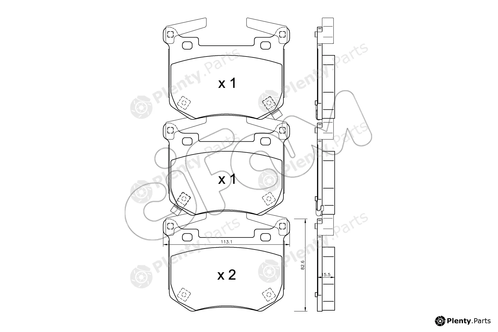 Cifam 822-1307-0 — Brake Pad Set, disc brake