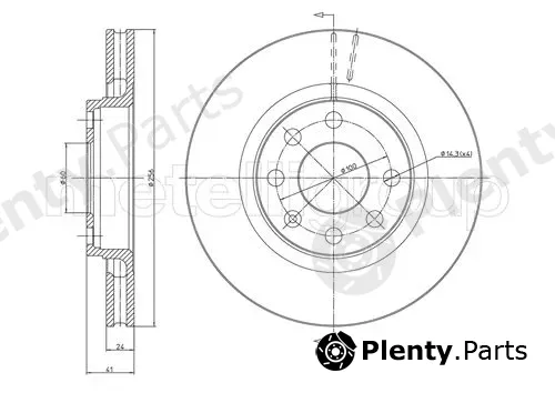 Cifam 800-166 — Brake Disc