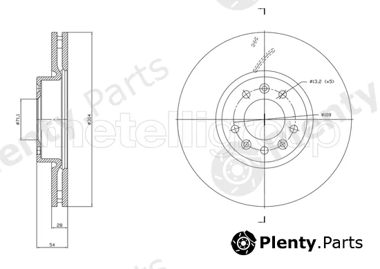 Cifam 800-1857C — Brake Disc