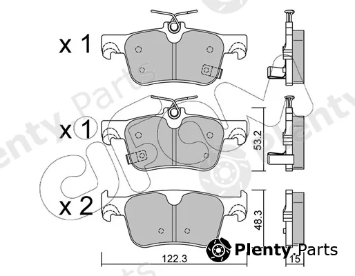 Cifam 822-1363-0 — Brake Pad Set, disc brake