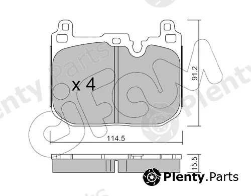 Cifam 822-1015-4 — Brake Pad Set, disc brake