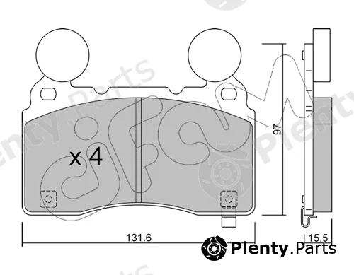 Cifam 822-1179-1 — Brake Pad Set, disc brake