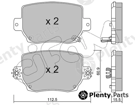 Cifam 822-1334-0 — Brake Pad Set, disc brake