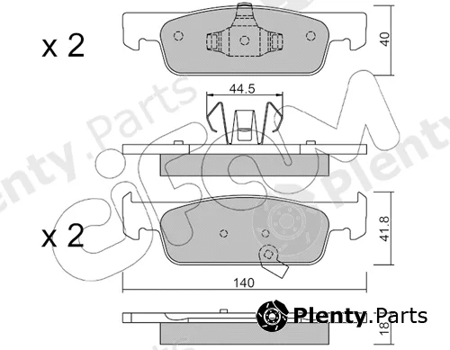 Cifam 822-975-2 — Brake Pad Set, disc brake