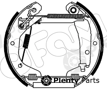 Cifam 151-553 — Brake Shoe Set Kit premounted