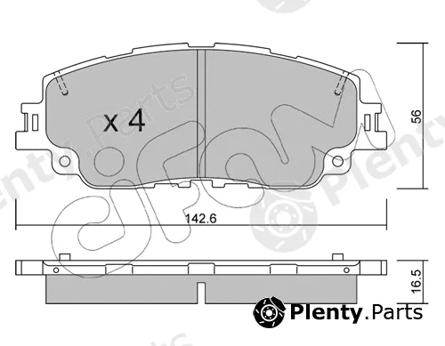 Cifam 822-1227-0 — Brake Pad Set, disc brake