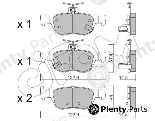 Cifam 822-1226-0 — Brake Pad Set, disc brake