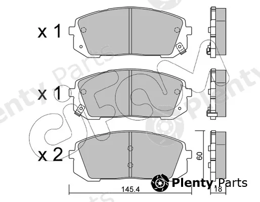 Cifam 822-1298-0 — Brake Pad Set, disc brake