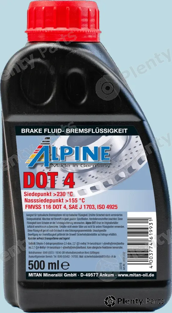 Mitan 0101102 — Brake Fluid Brake Fluid DOT 4
