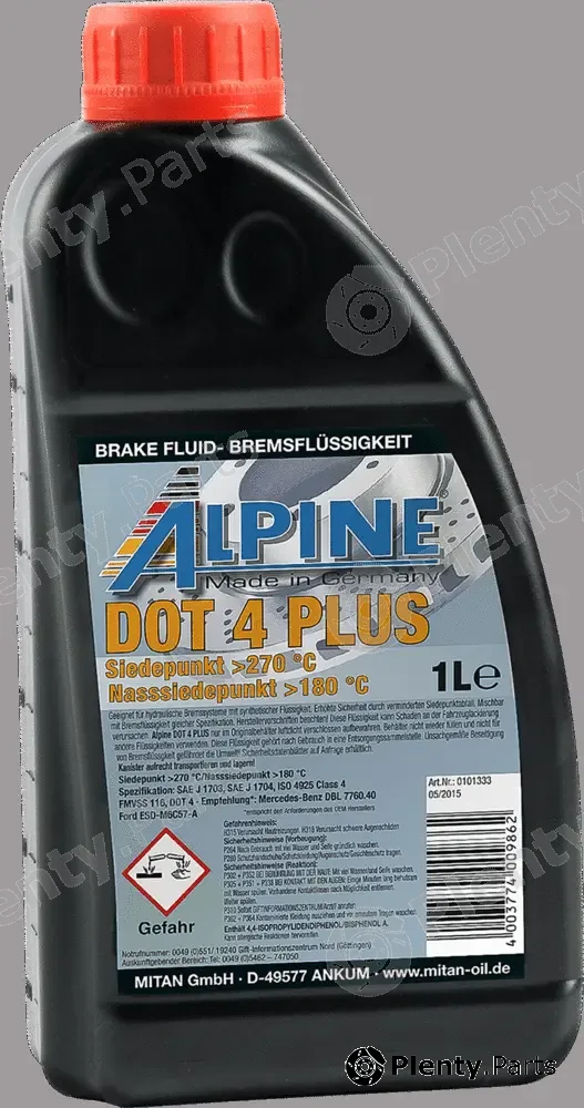 Mitan 0101333 — Brake Fluid Brake Fluid DOT 4 +