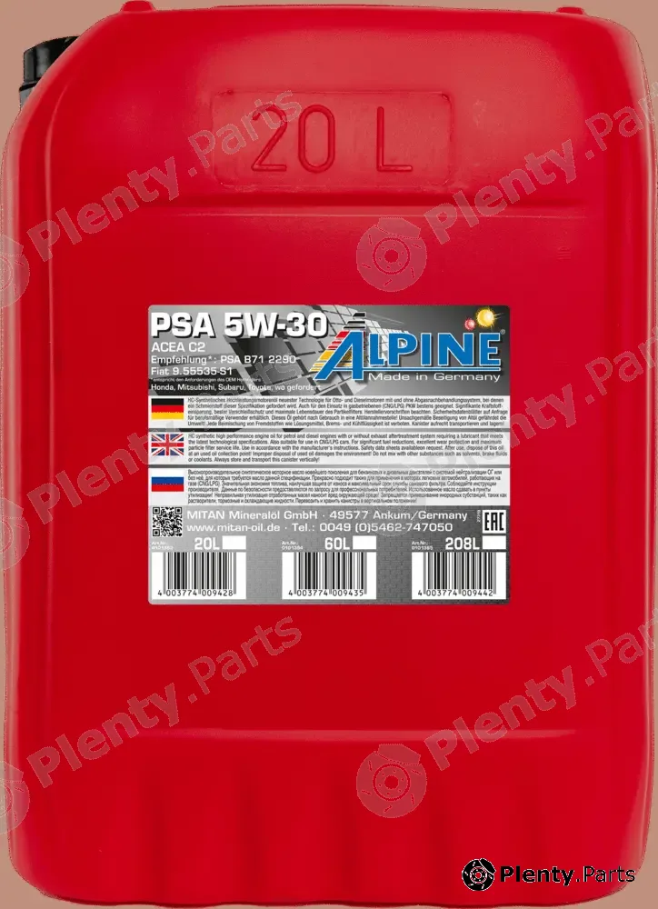 Mitan 0101383 — Engine Oil PSA 5W-30
