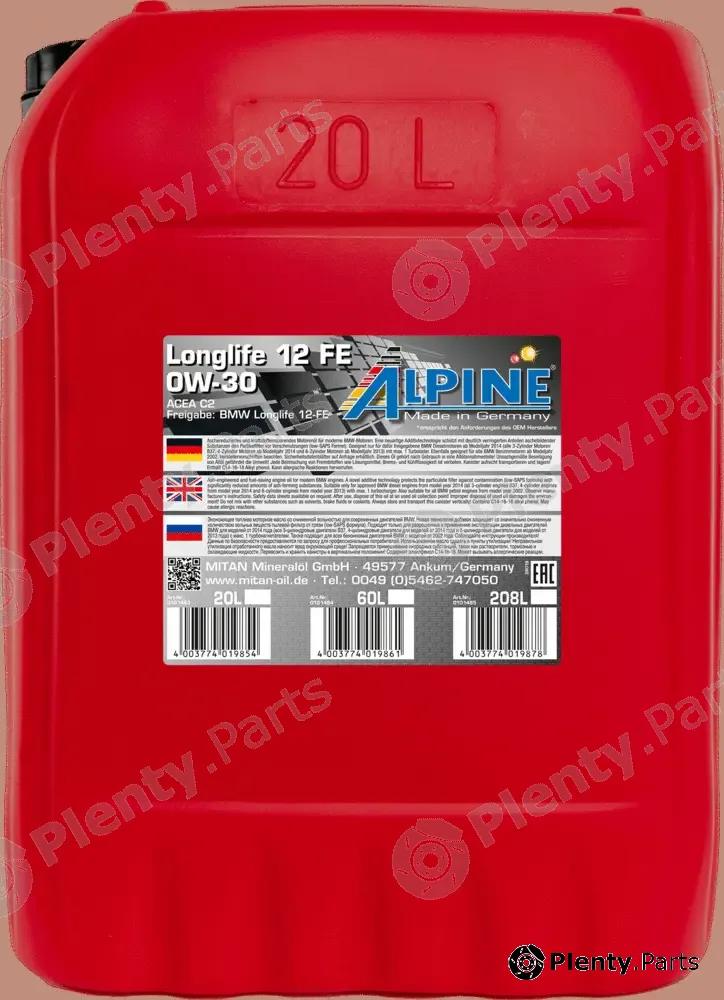 Mitan 0101483 — Engine Oil Longlife 12-FE 0W-30