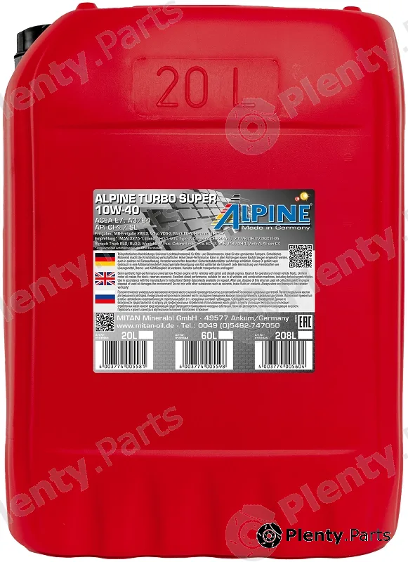 Mitan 0100343 — Engine Oil Turbo Super 10W-40