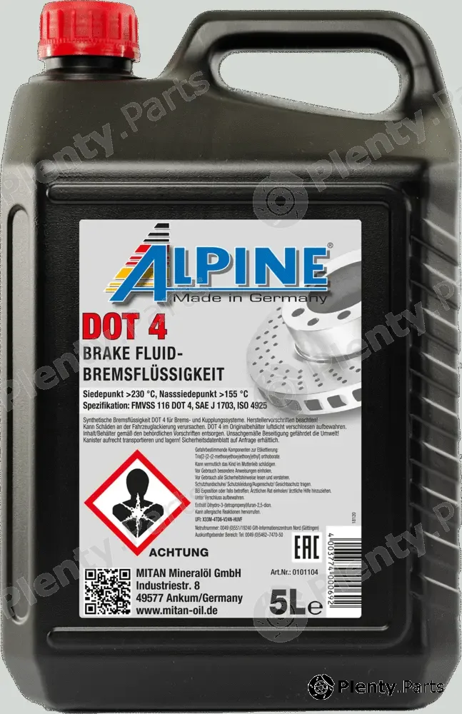 Mitan 0101104 — Brake Fluid Brake Fluid DOT 4