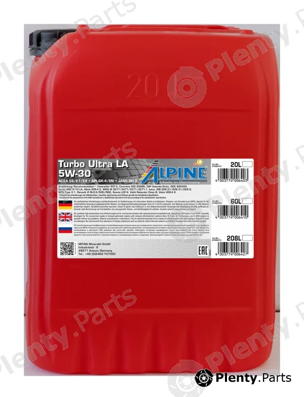 Mitan 0100413 — Engine Oil Turbo ultra LA 5W30