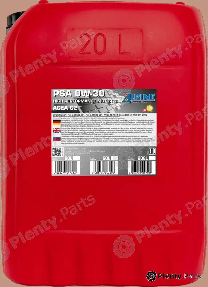 Mitan 0121743 — Engine Oil PSA 0W-30