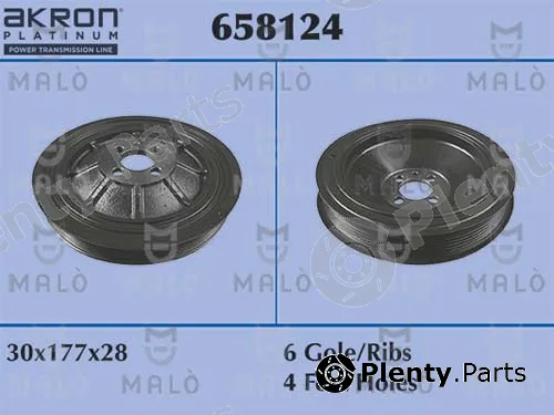 Akron-Malò 658124 — Belt Pulley, crankshaft