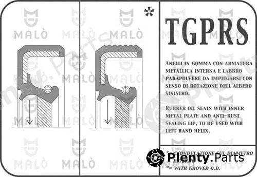 Akron-Malò 1118PRSF — Shaft Seal, crankshaft