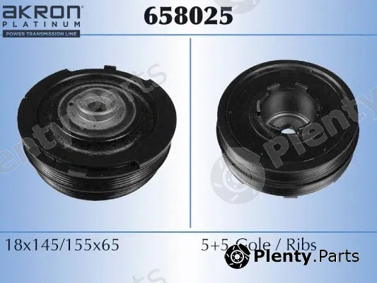 Akron-Malò 658025 — Belt Pulley, crankshaft