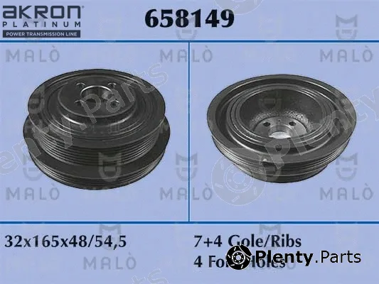 Akron-Malò 658149 — Belt Pulley, crankshaft