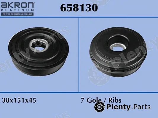 Akron-Malò 658130 — Belt Pulley, crankshaft