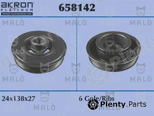 Akron-Malò 658142 — Belt Pulley, crankshaft