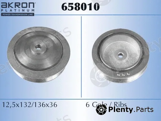 Akron-Malò 658010 — Belt Pulley, crankshaft