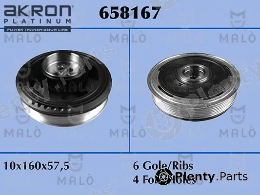 Akron-Malò 658167 — Belt Pulley, crankshaft