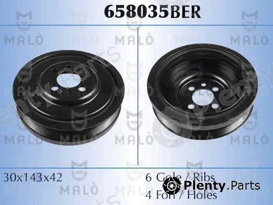 Akron-Malò 658035BER — Belt Pulley, crankshaft