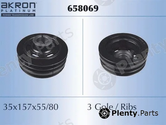 Akron-Malò 658069 — Belt Pulley, crankshaft