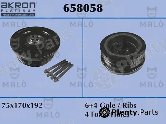 Akron-Malò 658058 — Belt Pulley, crankshaft