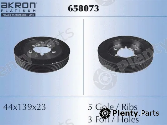 Akron-Malò 658073 — Belt Pulley, crankshaft
