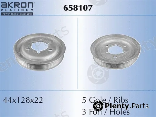Akron-Malò 658107 — Belt Pulley, crankshaft