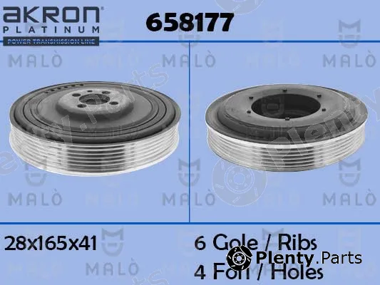 Akron-Malò 658177 — Belt Pulley, crankshaft