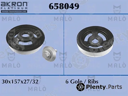 Akron-Malò 658049 — Belt Pulley, crankshaft