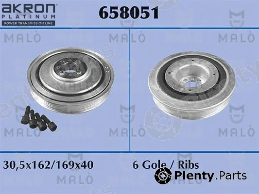 Akron-Malò 658051 — Belt Pulley, crankshaft