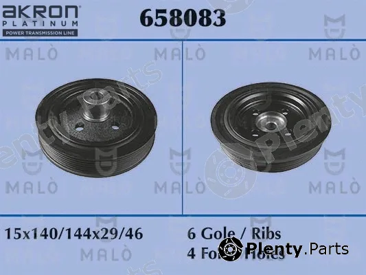 Akron-Malò 658083 — Belt Pulley, crankshaft