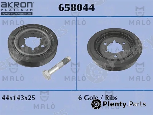 Akron-Malò 658044 — Belt Pulley, crankshaft