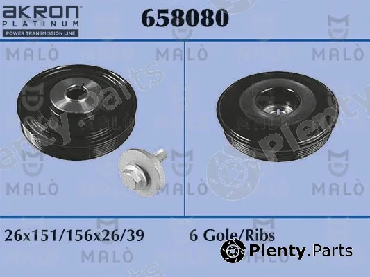 Akron-Malò 658080 — Belt Pulley, crankshaft
