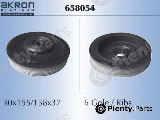 Akron-Malò 658054 — Belt Pulley, crankshaft