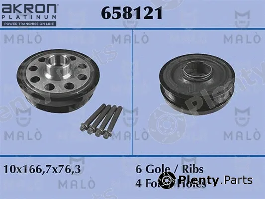 Akron-Malò 658121 — Belt Pulley, crankshaft