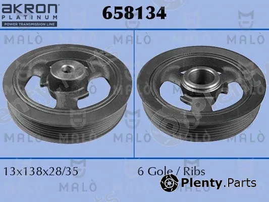 Akron-Malò 658134 — Belt Pulley, crankshaft