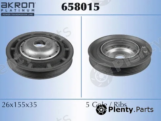 Akron-Malò 658015 — Belt Pulley, crankshaft