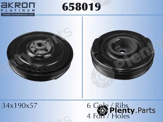 Akron-Malò 658019 — Belt Pulley, crankshaft