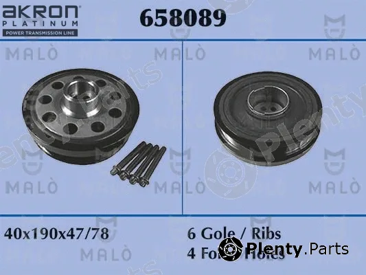 Akron-Malò 658089 — Belt Pulley, crankshaft